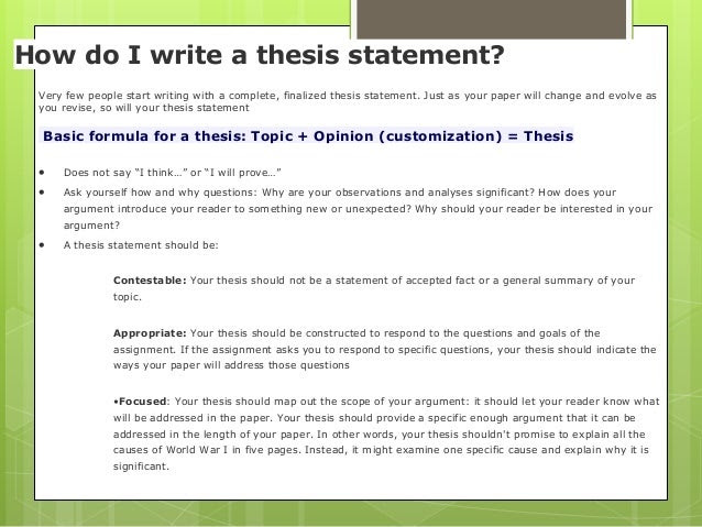 thesis statement for analytical essay