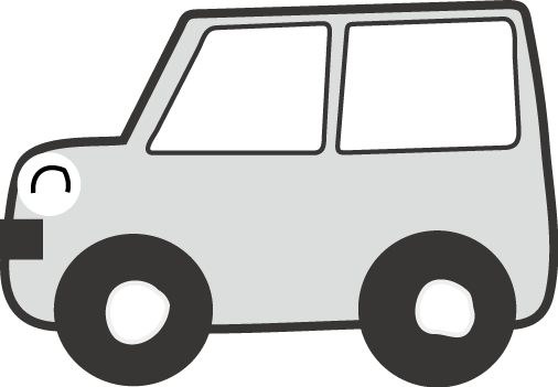 車 イラスト かわいい 白黒 Kuruma