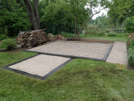 building a shed foundation with gravel