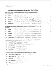 Electron Configuration Practice Worksheet Answers ...