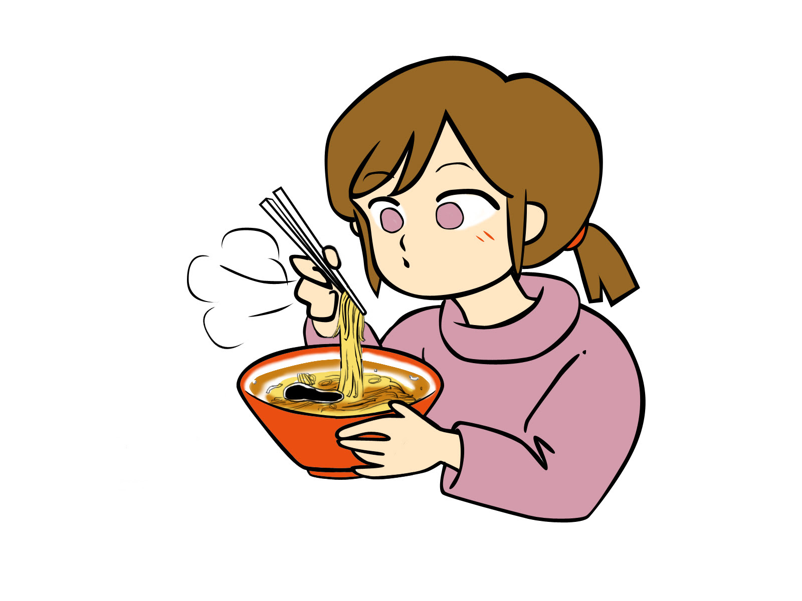 トップ100ラーメン 食べる イラスト アニメ画像