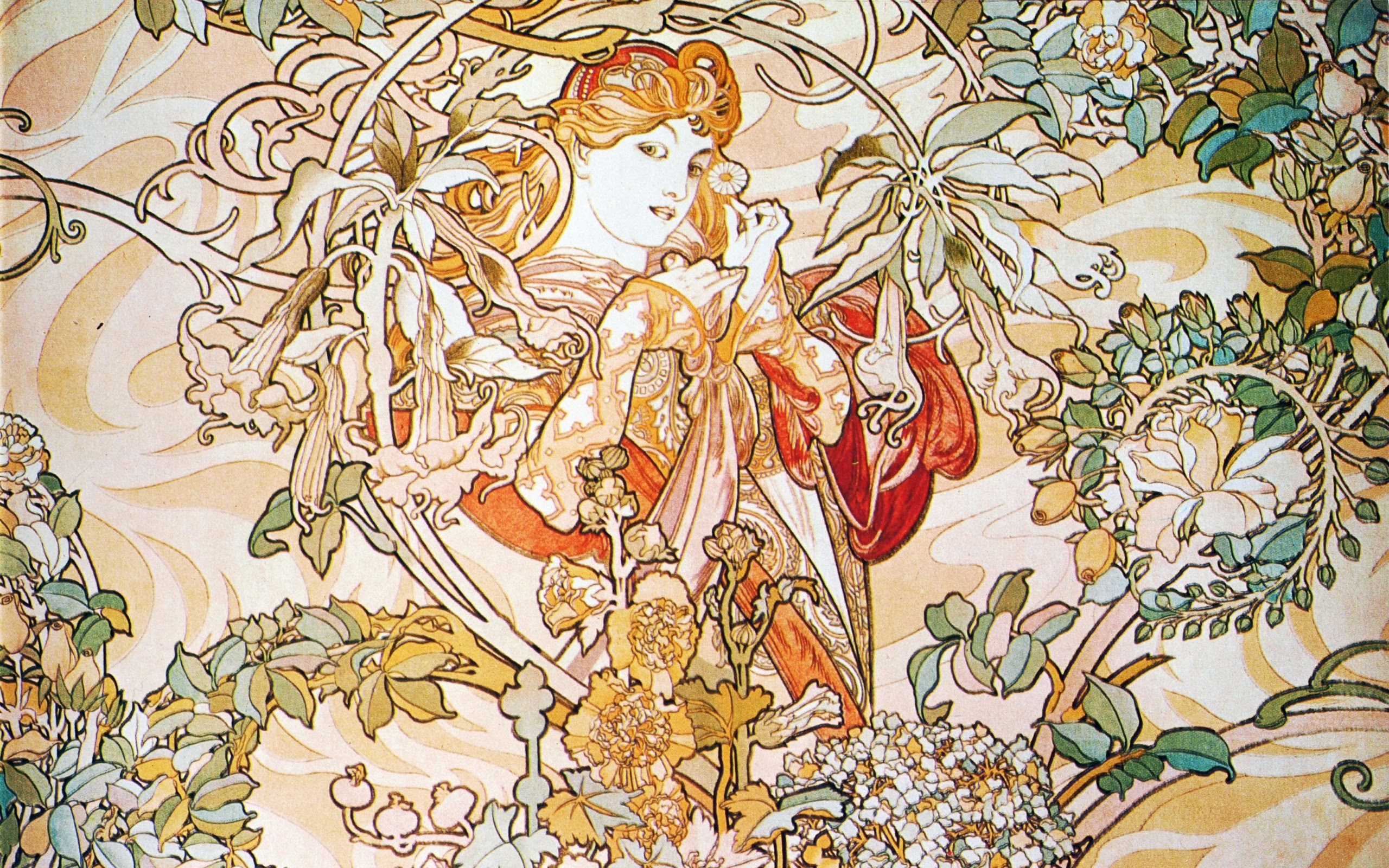 ラブリーミュシャ 壁紙 Pc 最高の花の画像