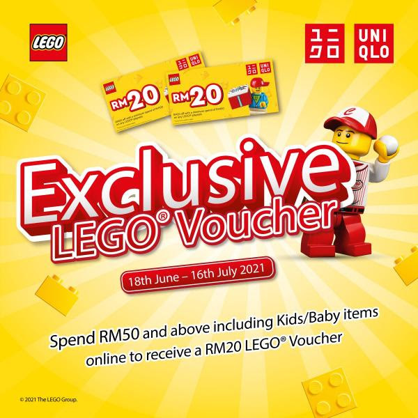 More news for 16 july 2021 » Uniqlo Online Free Lego Voucher Promotion 18 June 2021 16 July 2021