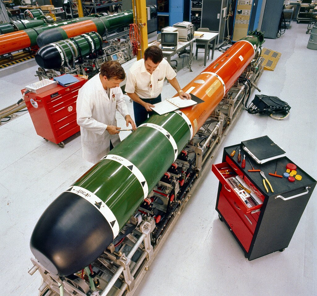 Photo of Mark 48 American torpedo.