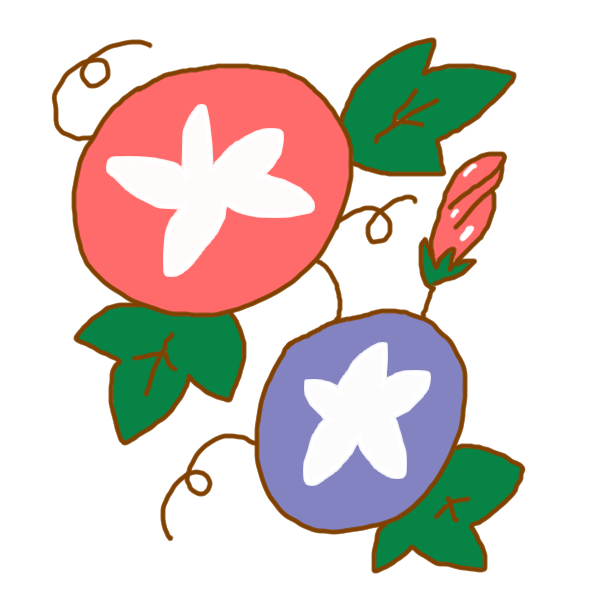 トップ100朝顔 イラスト かわいい 美しい花の画像