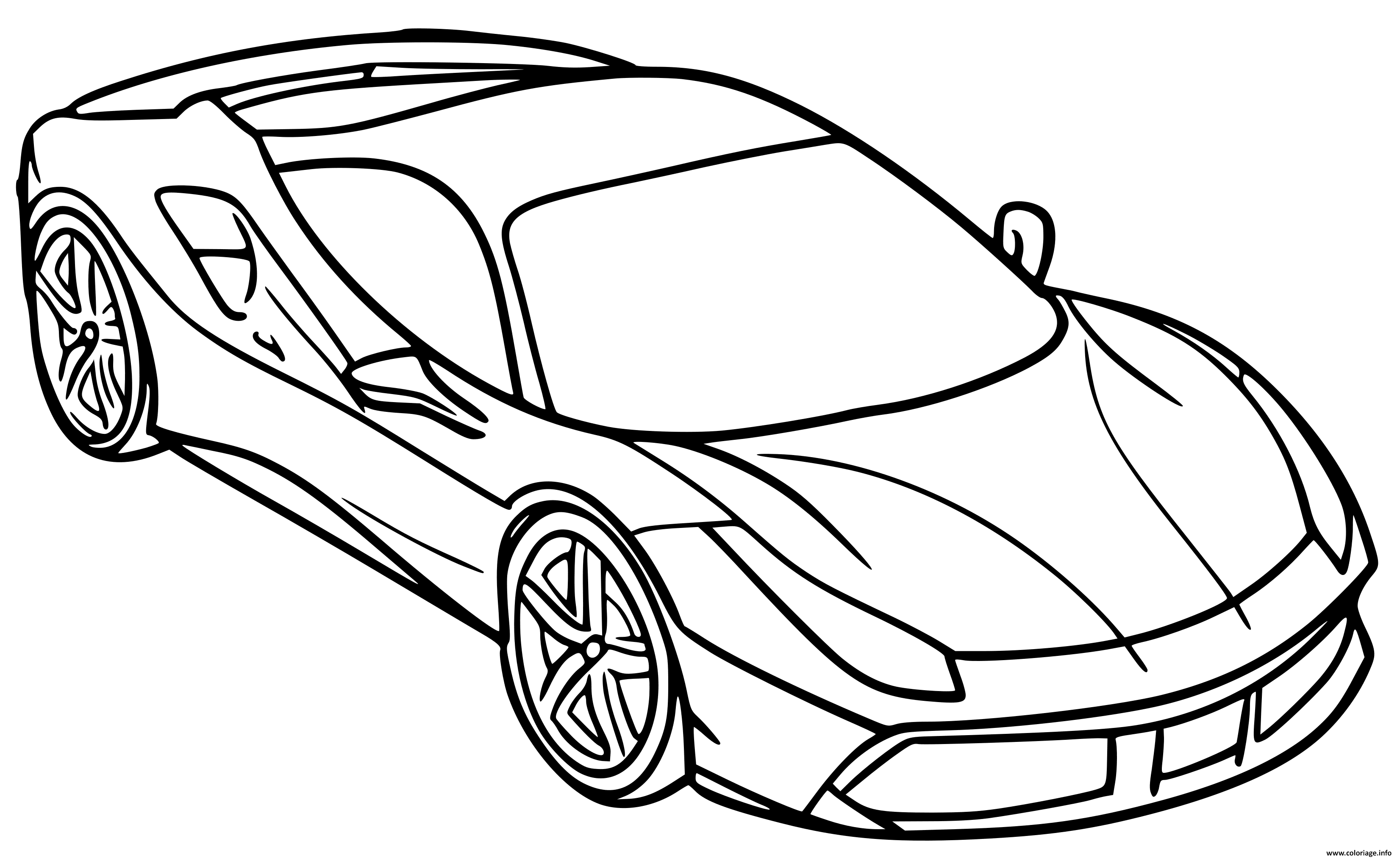 Coloriage des dessins gratuit à imprimer voiture gratuit à colorier. Coloriage Voiture Ferrari 488 Gtb Spider Jecolorie Com