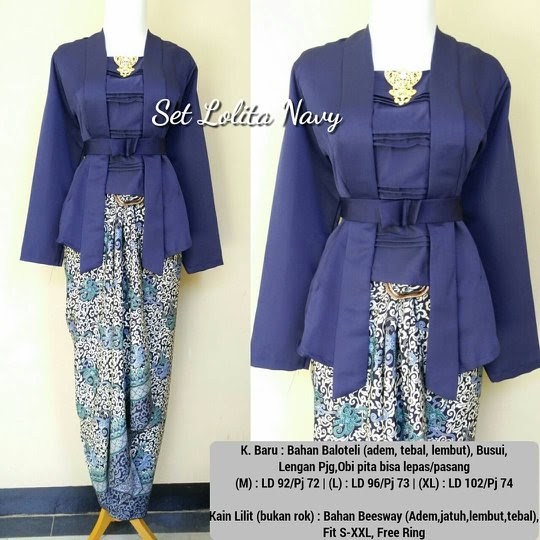 25 Top Baru Kebaya  Warna  Biru Navy 