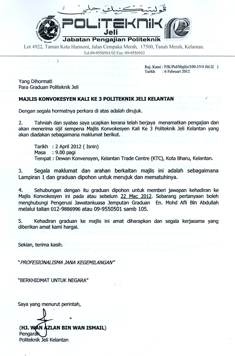 Surat Rasmi Jemputan Ke Majlis Makan Malam - Surat Ras