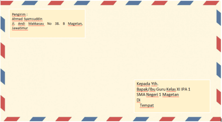 Inilah 8+ Contoh Kop Surat Di Amplop Coklat Terbaru  Surat Pengunduran