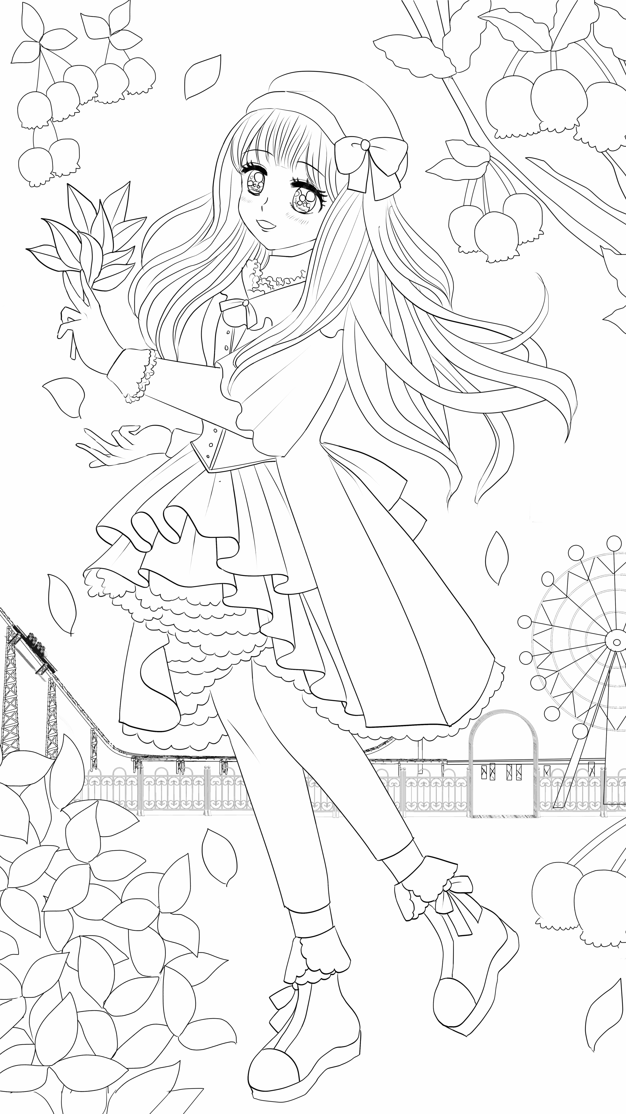 ディズニー画像のすべて Hd限定全身 女の子 塗り絵 イラスト