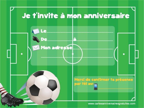 Carte D Anniversaire Foot Leila Bruguiere