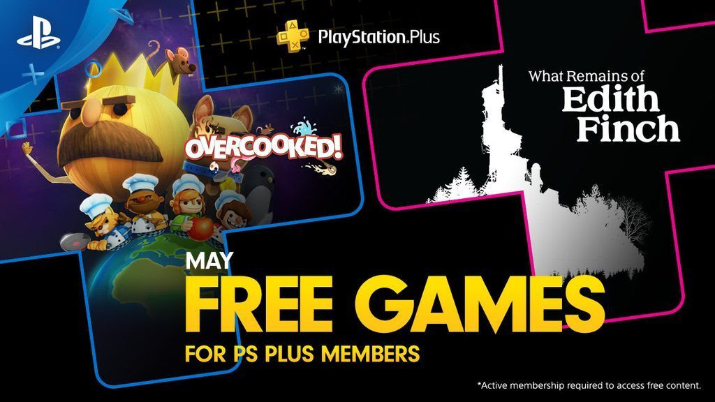 PlayStation Plus | MAY FREE GAMES *Active membership required to access free content. | LEARN MORE | Rated E-M