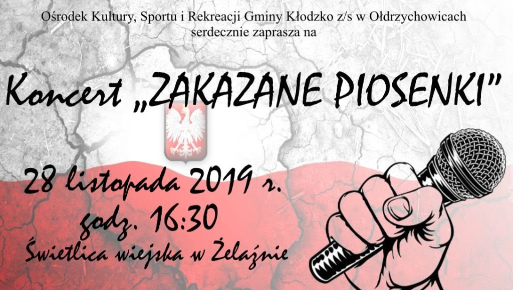 Check spelling or type a new query. 28 Listopada Koncert Zakazane Piosenki Zelazno 24klodzko Pl