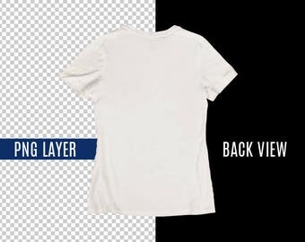 Download Transparent PNG Blank White Back T-Shirt Apparel Design Mockup Back View, Fashion Photography ...