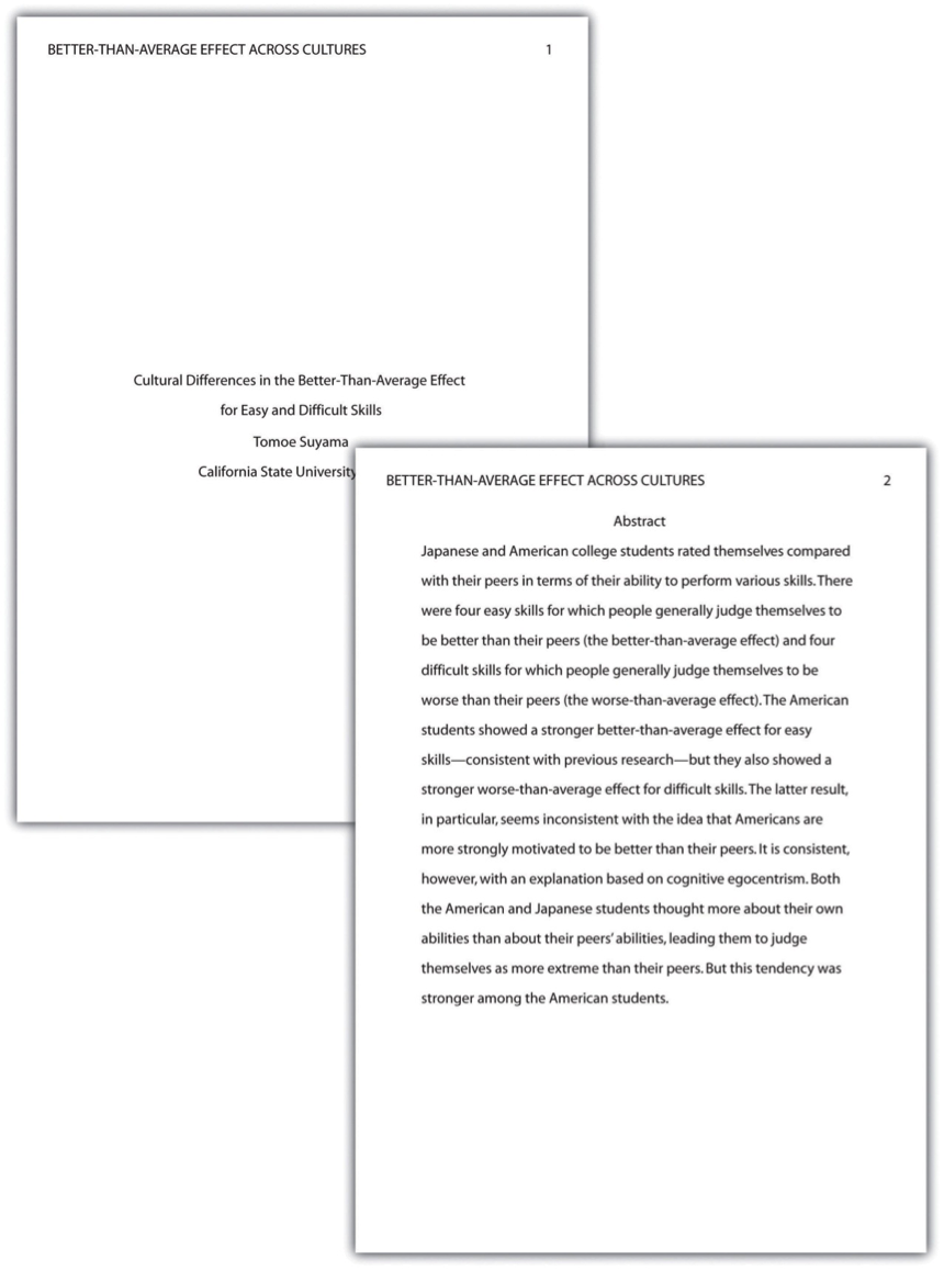 ¨ provides guidelines for formatting papers ¨ used to create citations for resources ¨ primarily used by. Writing A Research Report In American Psychological Association Apa Style Research Methods In Psychology 2nd Canadian Edition