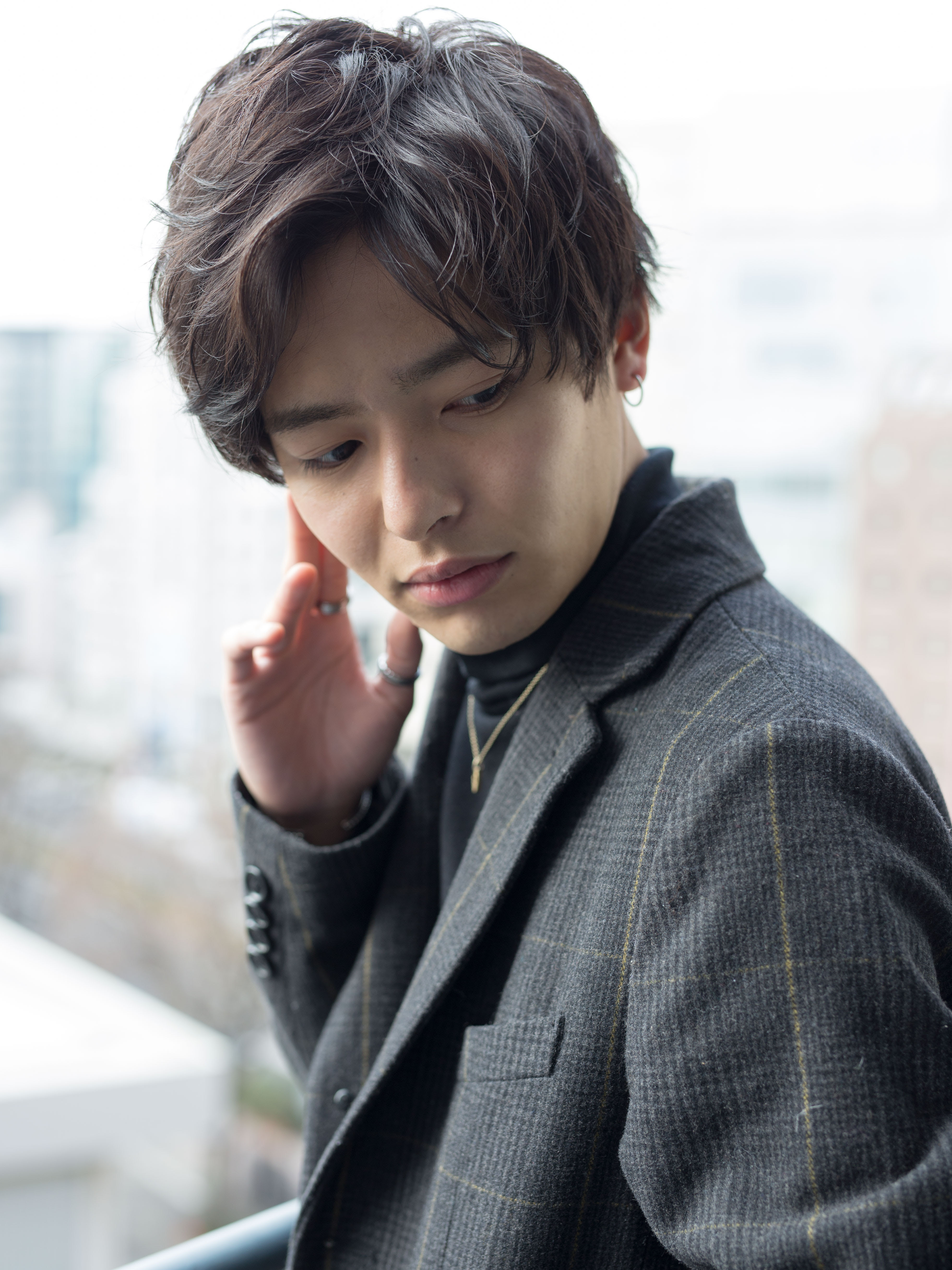 100 前髪 上げる 髪型 メンズ 最高のヘアスタイル画像