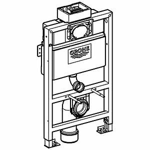 Le raccord pour la cuvette est de meilleure facture car le joint recouvre la cuvette par l'intérieur et l'extérieur ce qui apporte une fuite wc suspendu. Plomberie Robinetterie 38526000 Grohe Rapid Sl Element De Wc Mural Avec Reservoir De Chasse 6 9 Bricolage