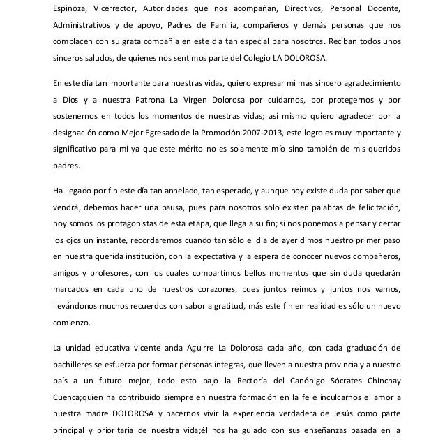 Carta De Despedida Egresados Secundaria - About Quotes p