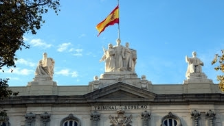 Part superior de la façana del Tribunal Suprem, el 2 de novembre del 2018 (Horitzontal)