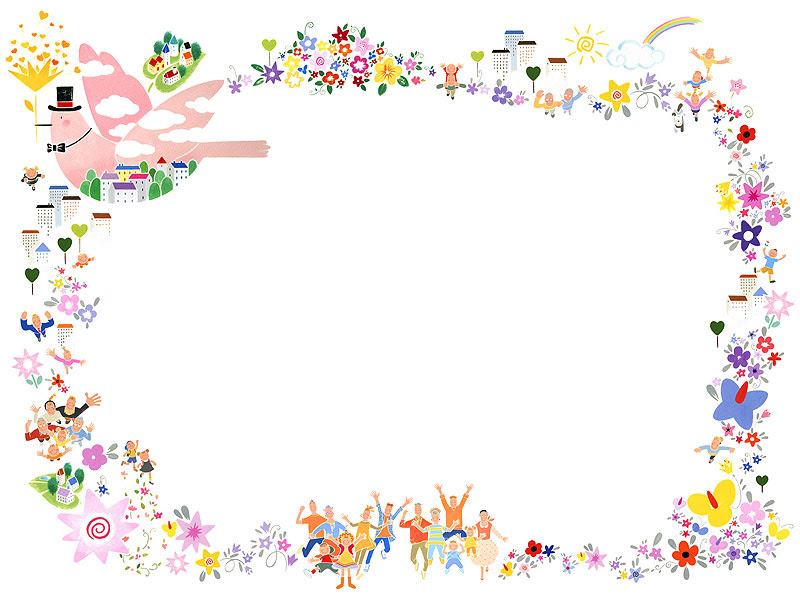 75 フレーム 花 イラスト かわいい 動物ゾーン