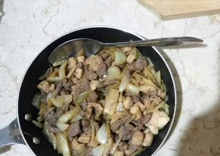 Tutorial memasak Sapi dan ayam teriyaki (diet mayo 