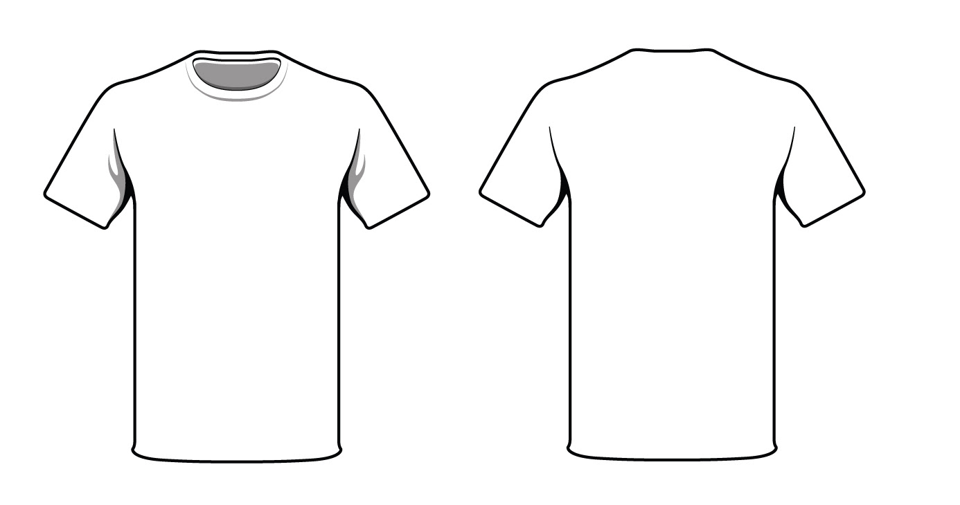 Idea White  T Shirt  Front And Back Clip Art Kaos Polos 