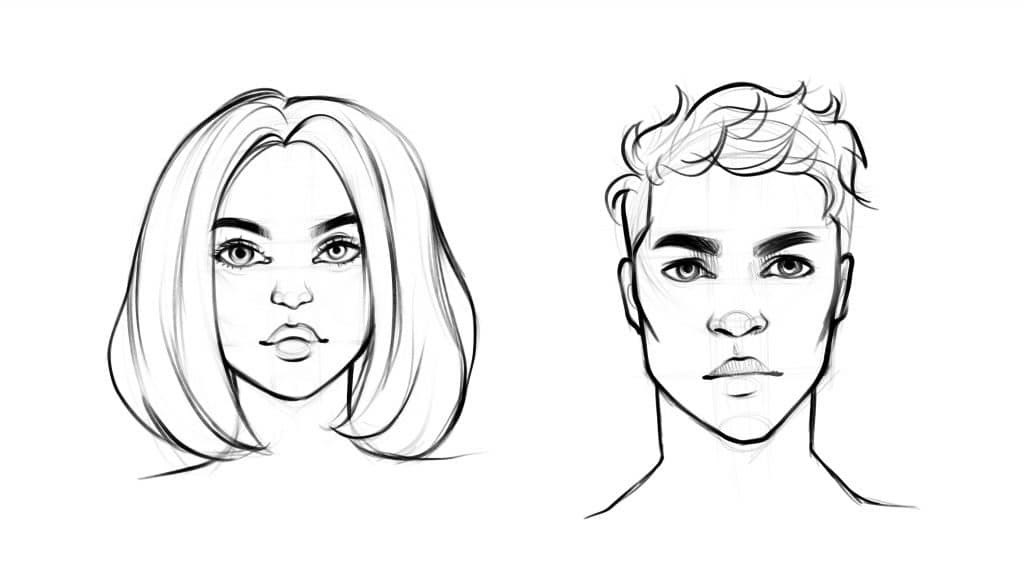 How To Draw A Male Head Step By Step - art-klutz