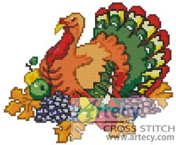 The fun is in the giving, the crafting.the stitching! Artecy Cross Stitch Thanksgiving Turkey Cross Stitch Pattern To Print Online