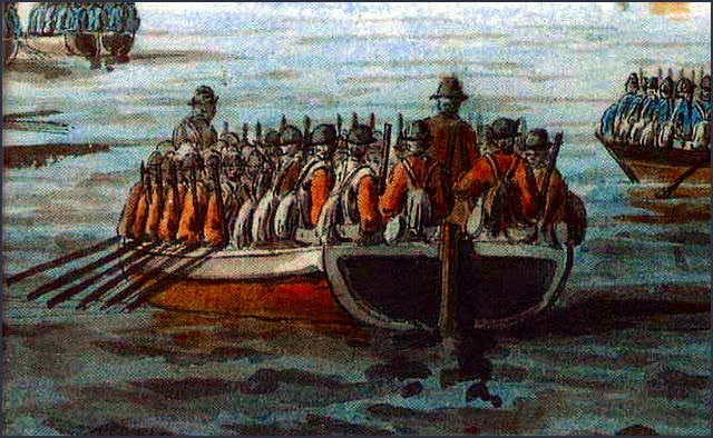 1776 Redcoats land at Long Island
