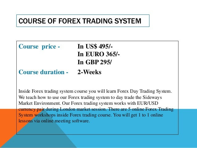 online forex trading tutorial pdf