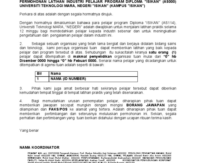 Surat Rasmi Cuti Kahwin - Surat Rasmi J