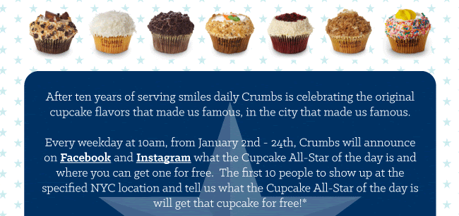 Original Cupcake Flavors starting January 2nd, 2013