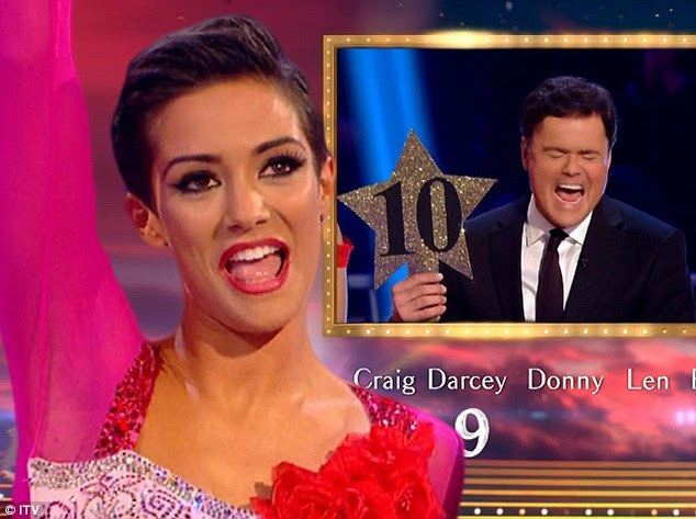 Perfect ten: Frankie has been winning praise, plaudits and points for her appearances on the current series of Strictly Come Dancing 