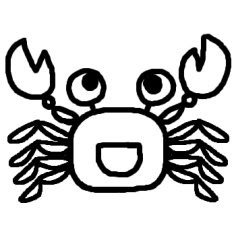 新鮮なカニ イラスト 白黒 美しい花の画像
