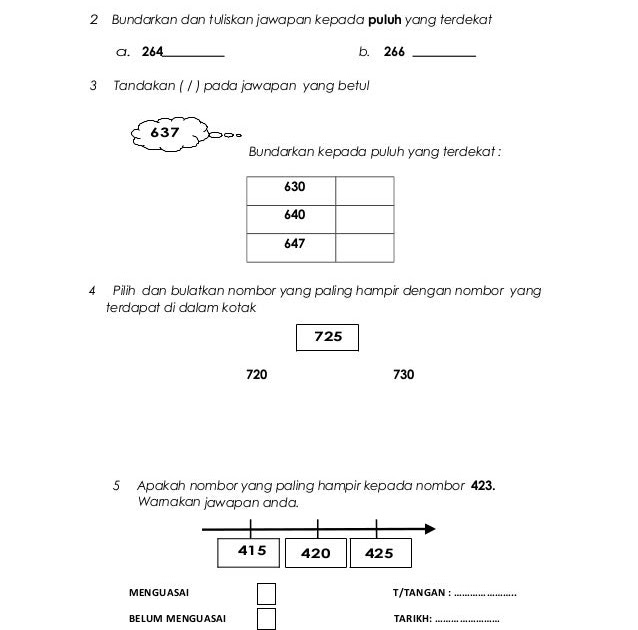 Contoh Soalan Bahagi Tahun 4 - J Kosong w