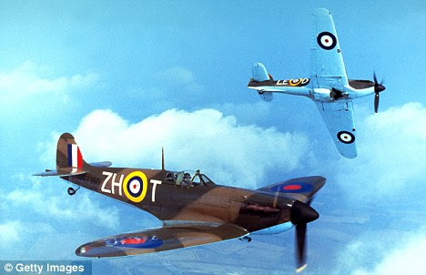 Hurricane and spitfire