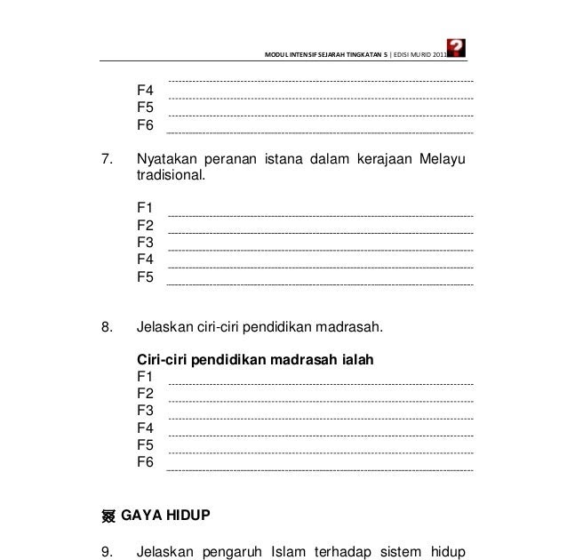 Modul Soalan Sejarah Tingkatan 4 - Terengganu t