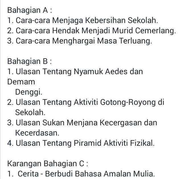 Contoh Soalan Ramalan Spm 2019 - Kuora a