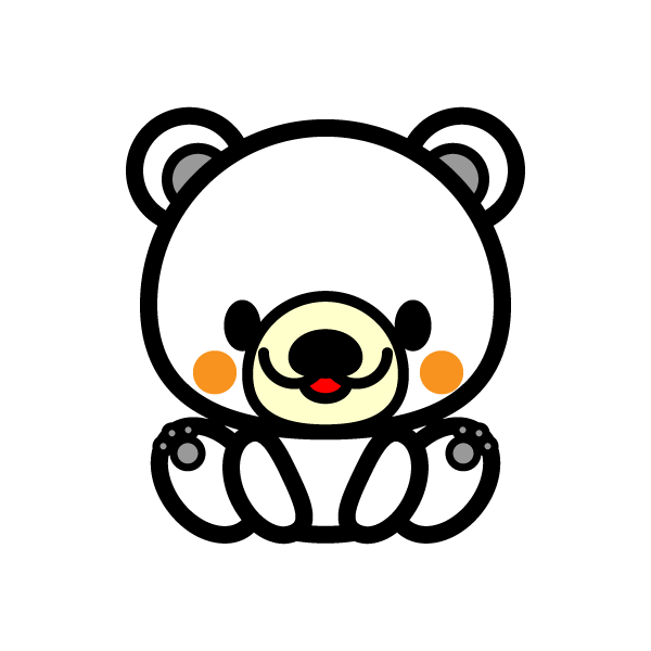 ベスト50 白 くま イラスト イラスト画像