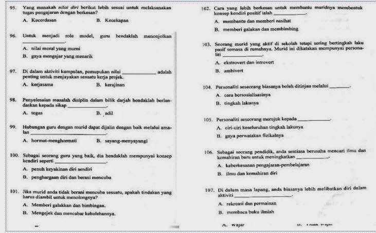 Contoh Soalan Insak Ukcg - Persoalan x