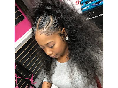 70以上 box braids half up half down braided hairstyles with weave 802850