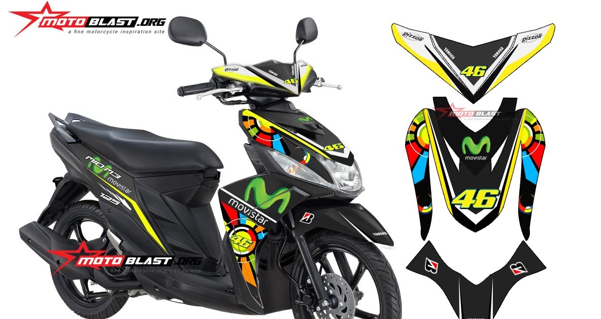  Modifikasi Mio M3 Warna Hitam Modifikasi Motor Kawasaki 