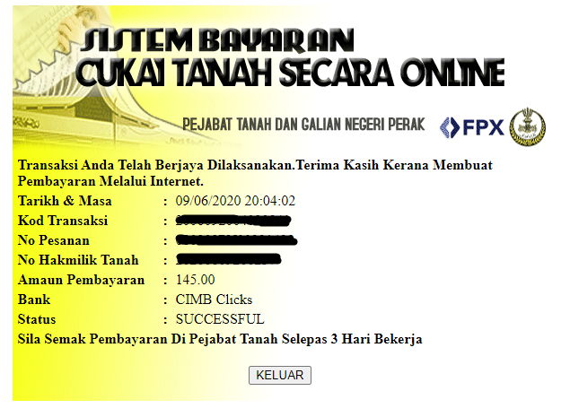 Pejabat daerah / tanah kuala langat menganjurkan cabutan bertuah cukai tanah 2019 'jom bayar dan menang'. Cara Membuat Bayaran Cukai Tanah Di Perak Secara Online Wanderhoney Com