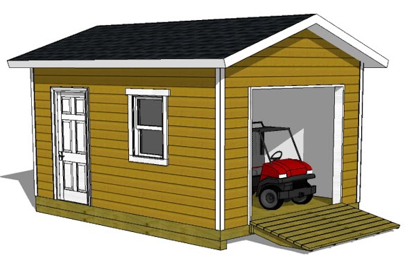20' x 12' cabin / guest house building covered porch shed