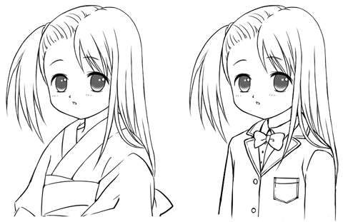 イラスト 鉛筆 アニメキャラクター