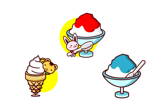 すべての動物の画像 Hd限定かき氷 イラスト かわいい