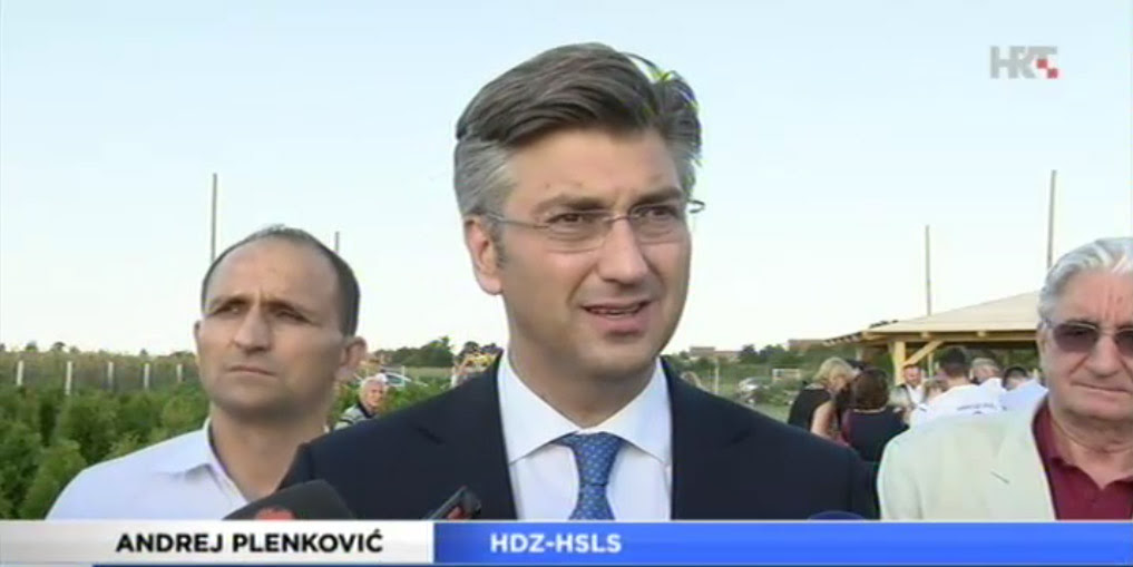 Andrej Plenkovic, HDZ/Croatian Democratic Union Photo: Screenshot hrt.hr 3 September 2016