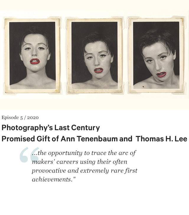 Este episódio do MetCollects destaca doze realizações provocativas e raras de fotógrafos agora estabelecidos, do presente prometido de Ann Tenenbaum e Thomas H. Lee.