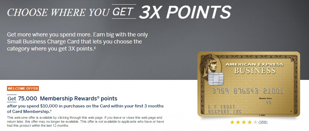 Meanwhile, the amex business gold has a higher 70,000 membership rewards points offer, with $10,000 in spending required within the first three months. Amex Business Rewards Gold 75k Offer Still Live