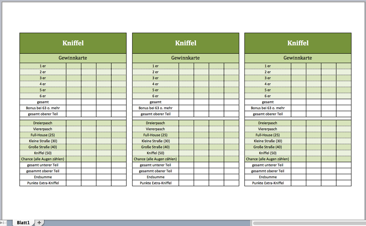 Ladet euren kostenlosen kniffelblock als pdf. Kniffel Spiel In Den Urlaub Nehmen